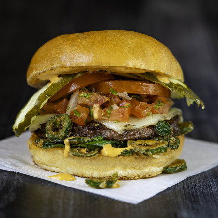 Food Photography | Portland OR.  Salsa pepper burger